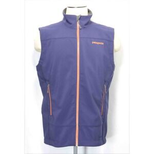Patagonia Adze Blue Full Zip Softshell Polartec Hiking Outdoor Vest Mens Size Lg